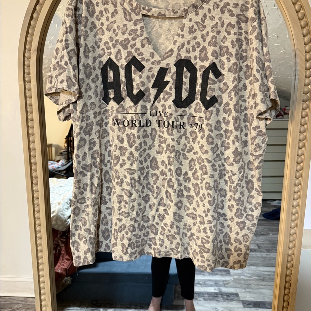 Maurice’s AC/DC Leopard Print Graphic Tee